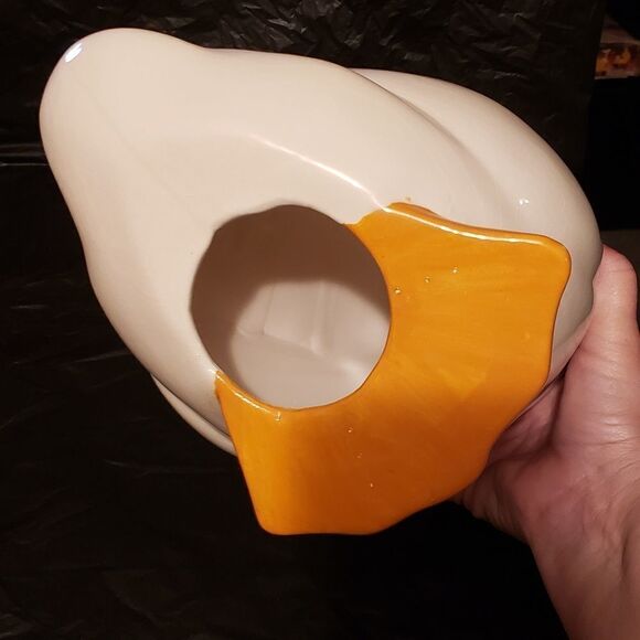 Vintage Pair of Large Porcelain Ducks w/Floral Design - Picture 6 of 11